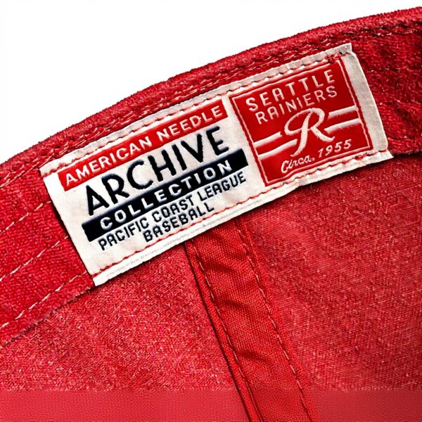 Cappellino Baseball American Needle Uomo Rosso Avorio Cotone