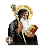 Christian Brands Stampa San Benedetto Legno Decorazione