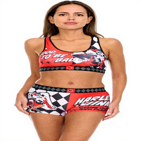 Coco Brands Reggiseno Sportivo Donna Set Intimo Harley Quinn