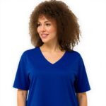 Ulla Popken T-shirt Donna Scollo V Cotone Maglietta Basic