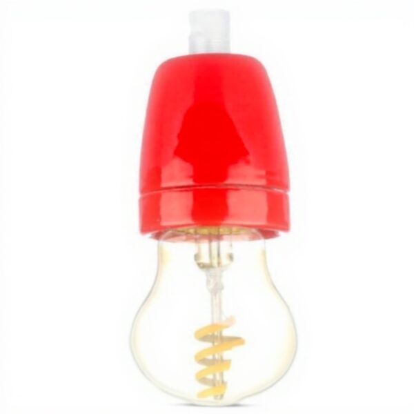 Portalampada V-TAC porcellana E27 rosso illuminazione LED