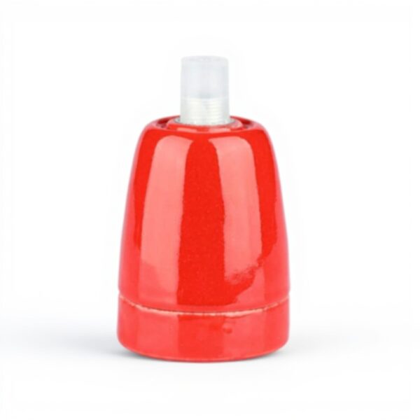 Portalampada V-TAC porcellana E27 rosso illuminazione LED